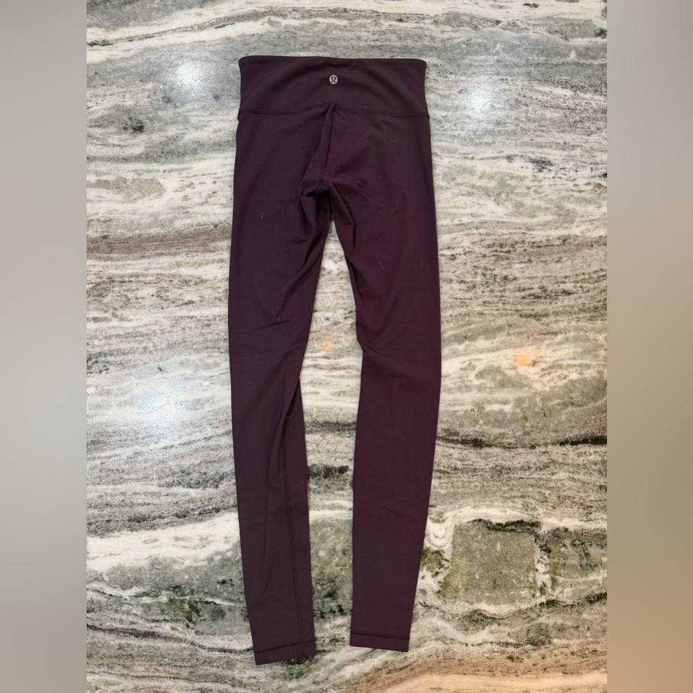 Lululemon Leggings Low Rise Leggings Dark Purple Full Length - Picture 6 of 6